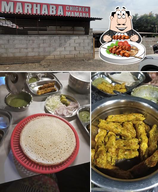 Among various things one can find food and exterior at Marhaba Chicken Mamna