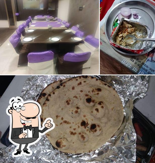 This is the photo depicting interior and food at Hotel The Samrat