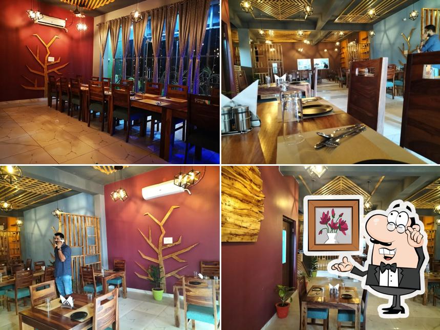 Take a seat at one of the tables at Barbeque Green