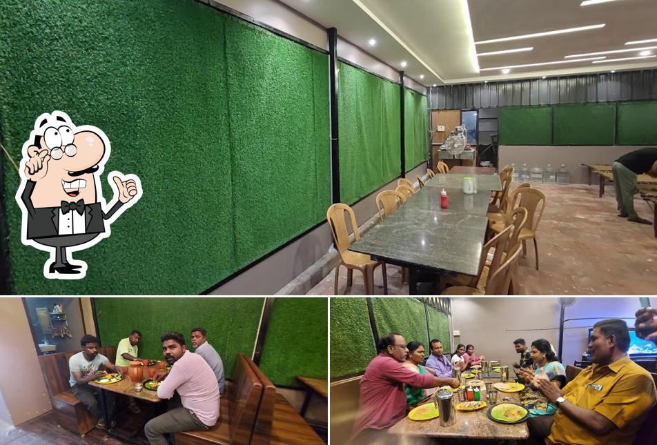 Take a seat at one of the tables at Kanchi Dhaba