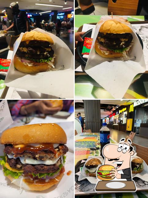 Try out one of the burgers available at Burger space