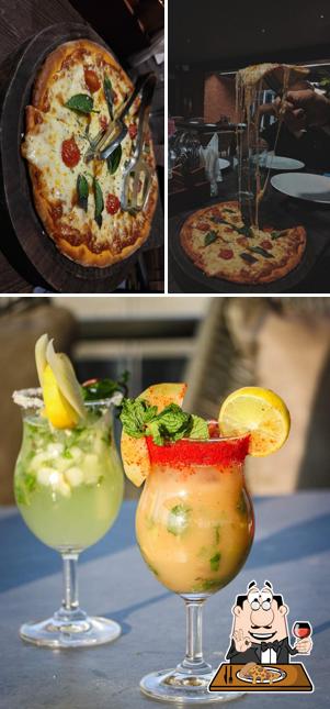 Order pizza at Project Charcoal Rooftop Restaurant