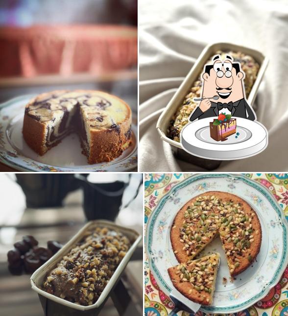 Chocolate cake at Crème and Caramel