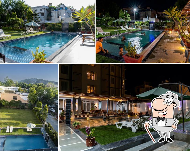 The exterior of Hotel Mukund Villas