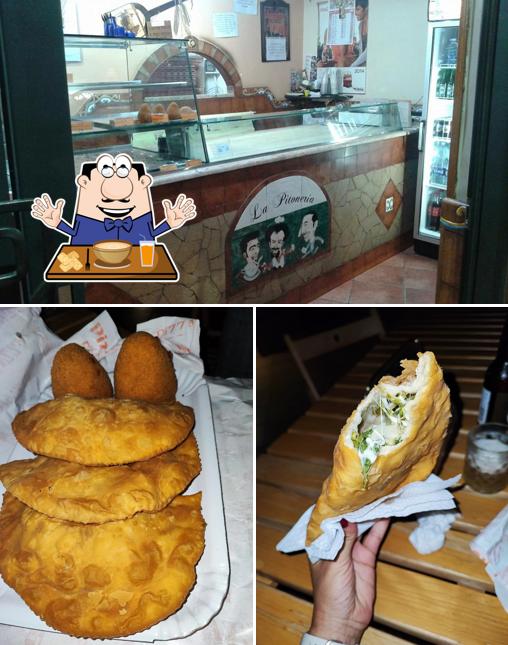 Guarda la immagine che mostra la cibo e interni di La Pitoneria