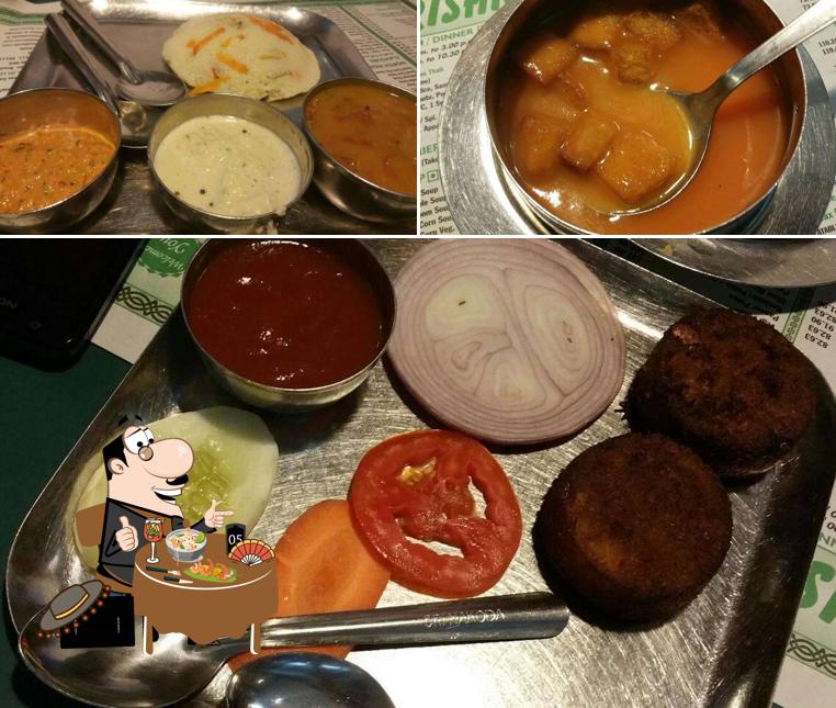 Food at New Woodlands Hotel