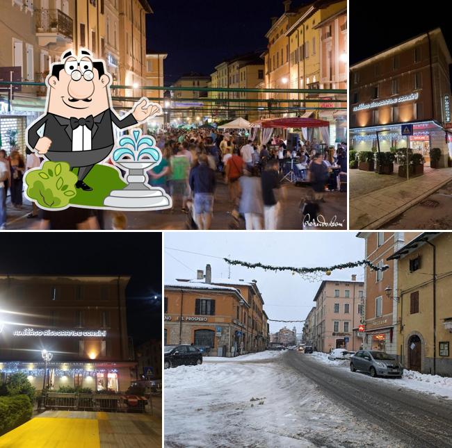 Puoi goderti l'aria fresca da seduto all'esterno di Albergo Ristorante Corsini