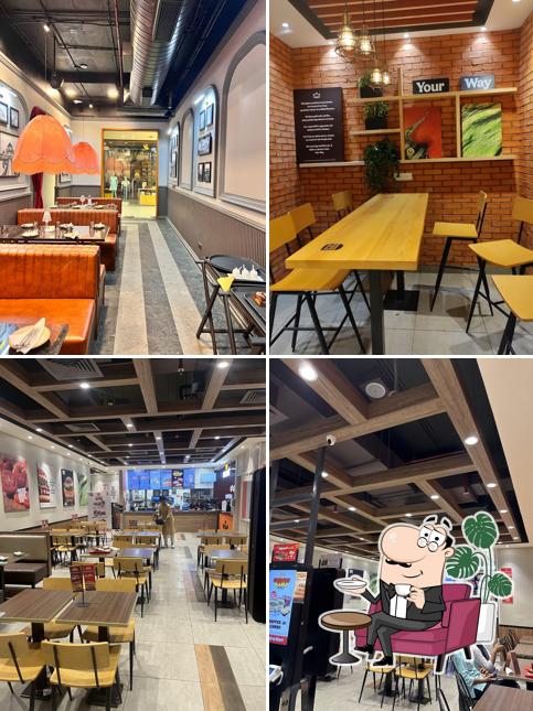 The interior of Burger King