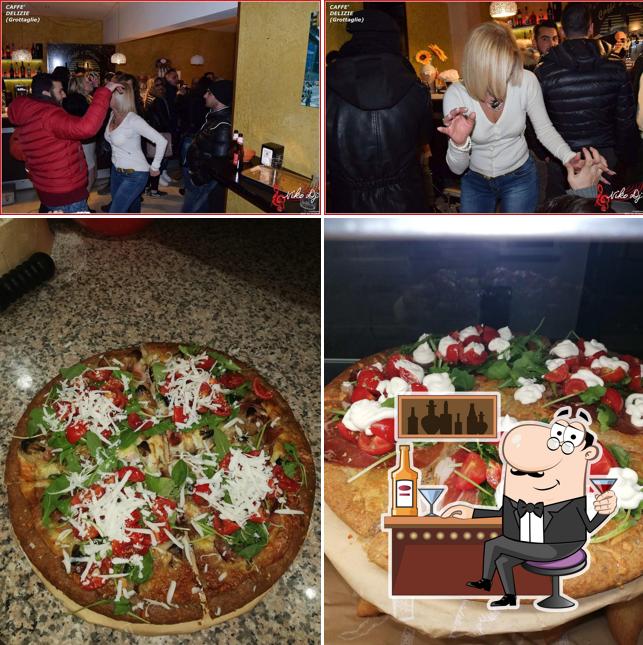 Tra le varie cose da Pizze e Delizie si possono trovare la bancone da bar e cibo