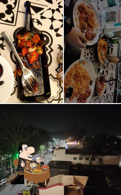 This is the image showing food and exterior at XOXO THE ROOFTOP RESTRO
