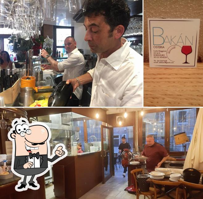 Gli interni di Osteria Bakan