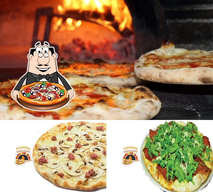 A Pizzeria Gusto Giusto, puoi prenderti una bella pizza