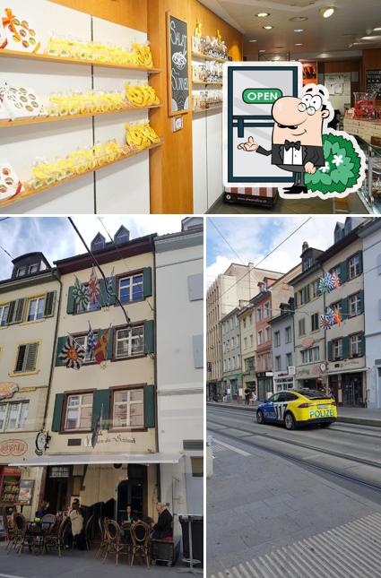 Questa è la foto che presenta la esterno e cibo di Sutter Begg – Bäckerei, Konditorei & Café