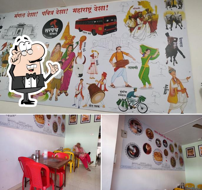 Among different things one can find interior and food at Sarpanch Vadevale