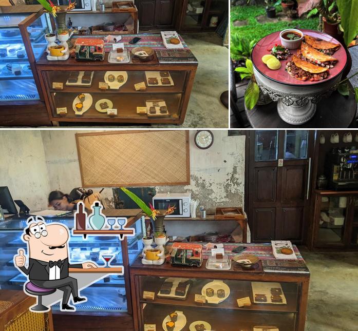 Take a seat at one of the tables at Borma Cafe