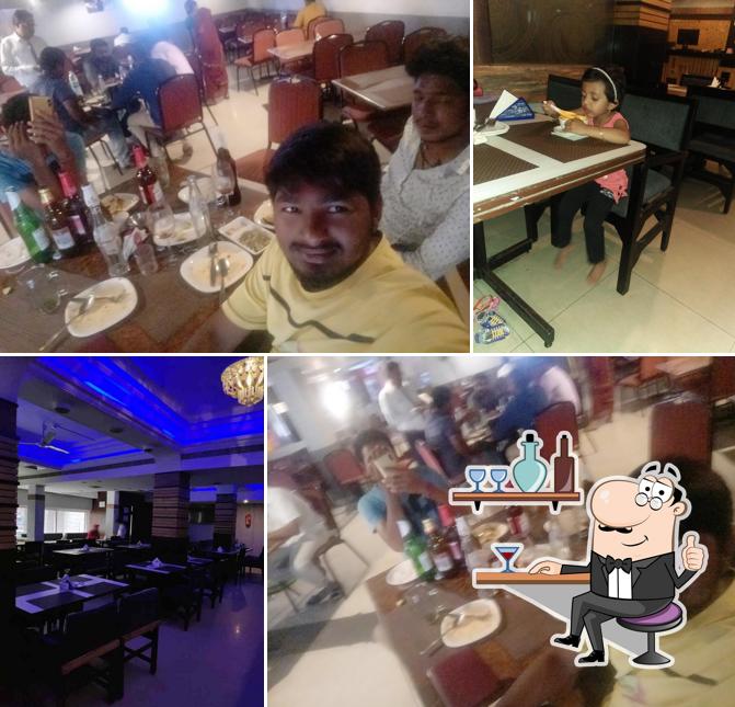 The interior of Amaravathi Family Restaurant & Bar