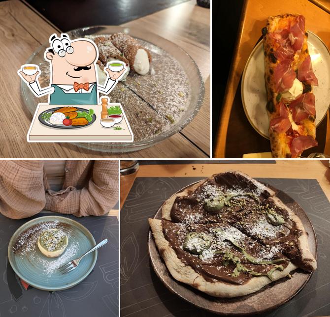 Prosciutto crudo al La biblioteca della pizza