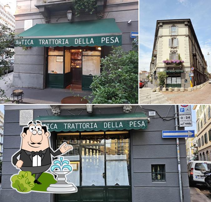 Puoi goderti l'aria fresca da seduto all'esterno di Antica Trattoria della Pesa