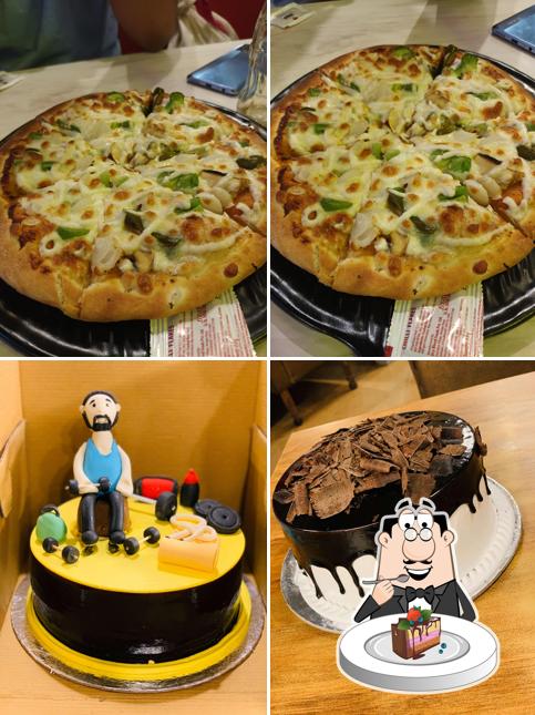 Chocolate cake at Sweet fast food cafe