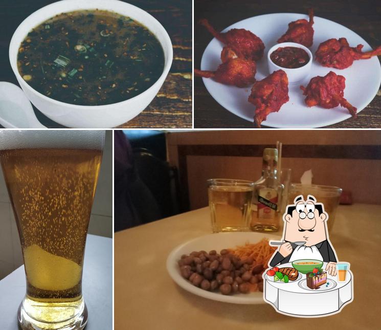 Hot and sour soup at Aishwarya Restaurant and Bar