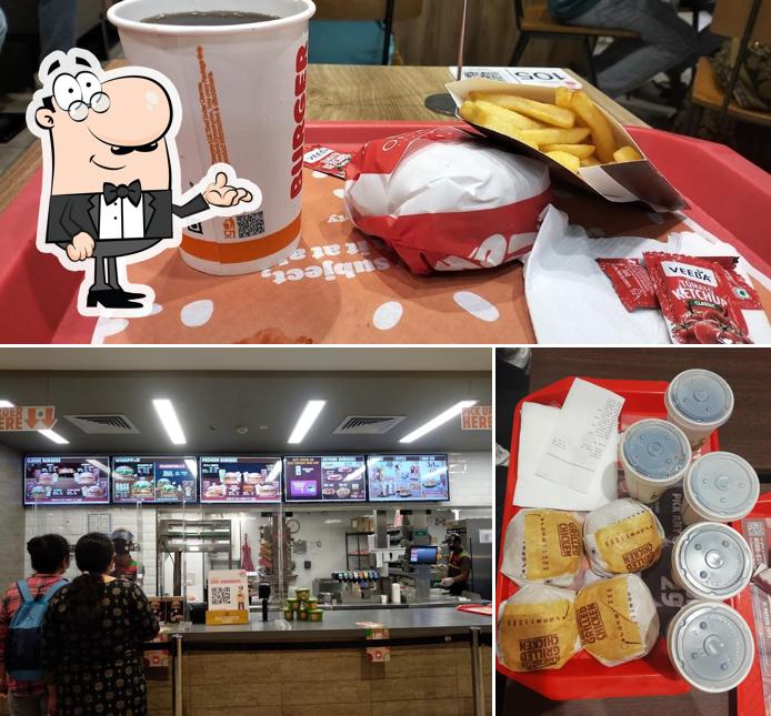 Take a seat at one of the tables at Burger King