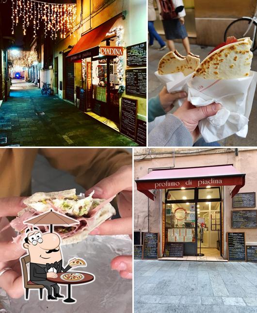 Puoi goderti l'aria fresca da seduto all'esterno di Profumo di piadina “laboratorio del palato”