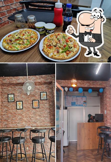 The interior of Bominic's pizza