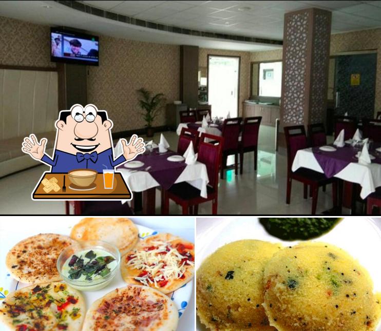 Take a look at the image depicting food and interior at Kesar Kitchen