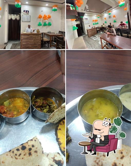 Anand shri bhojnalaya is distinguished by interior and food