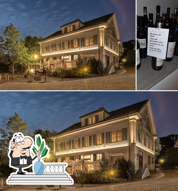 Tra le diverse cose da Gasthof Sternen si possono trovare la esterno e bevanda