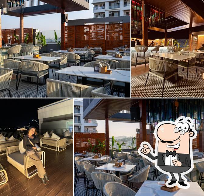 The interior of Loft - Rooftop Lounge