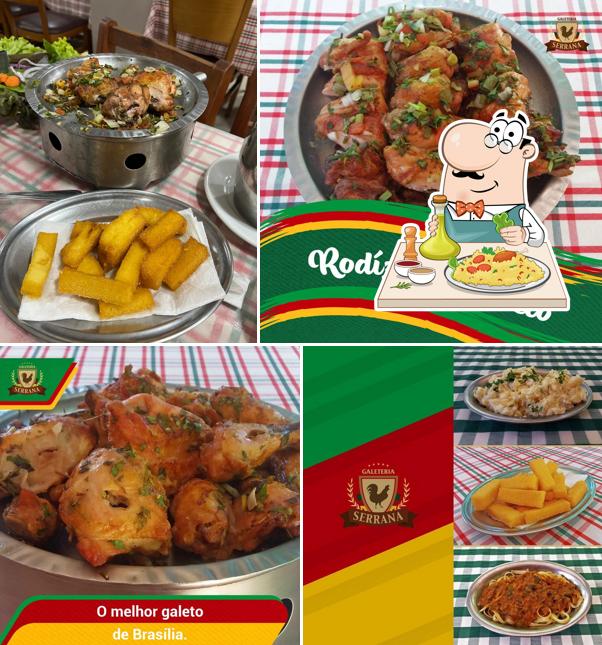 Platos en Galeteria Serrana