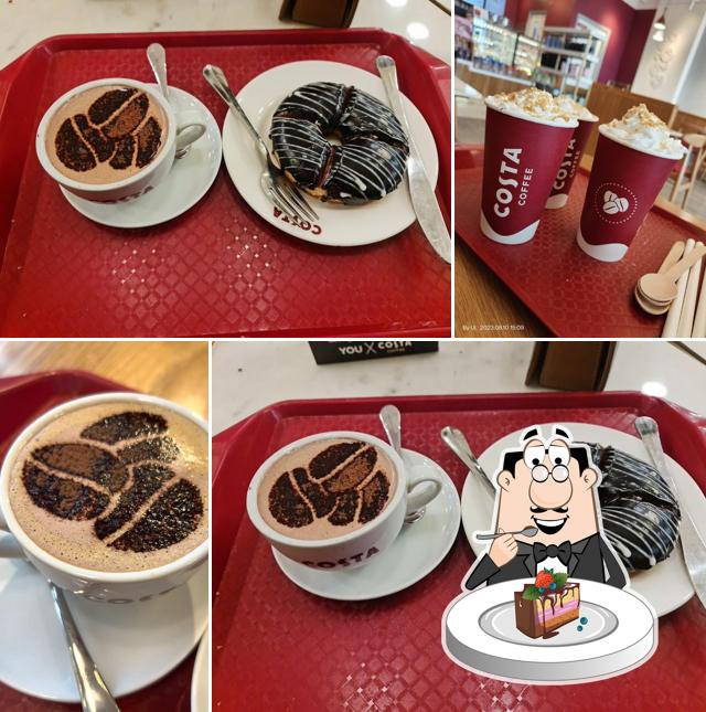 Chocolate cake at Costa coffee