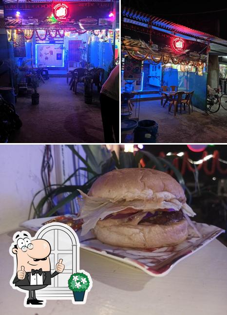 Among different things one can find exterior and food at Burger Goons