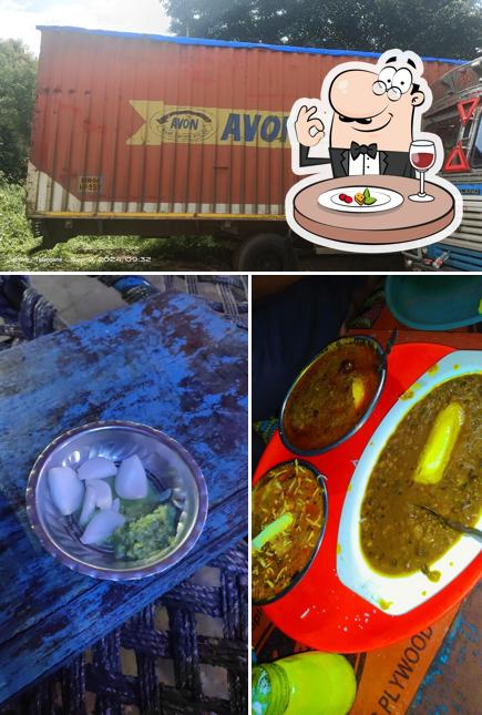 Among different things one can find food and exterior at Sandhu Dhabha