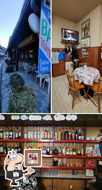 Bar Trattoria Caccia Reale si caratterizza per la interni e bancone da bar