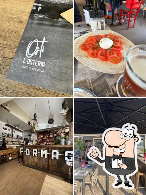Gli interni di Osti L’Osteria