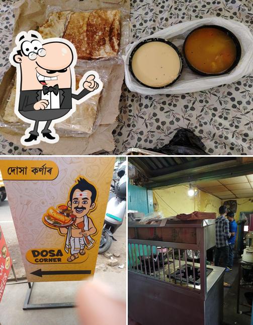 This is the photo displaying exterior and food at Dosa Corner