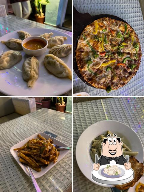 Dumplings at Rooftop restaurant and cafe