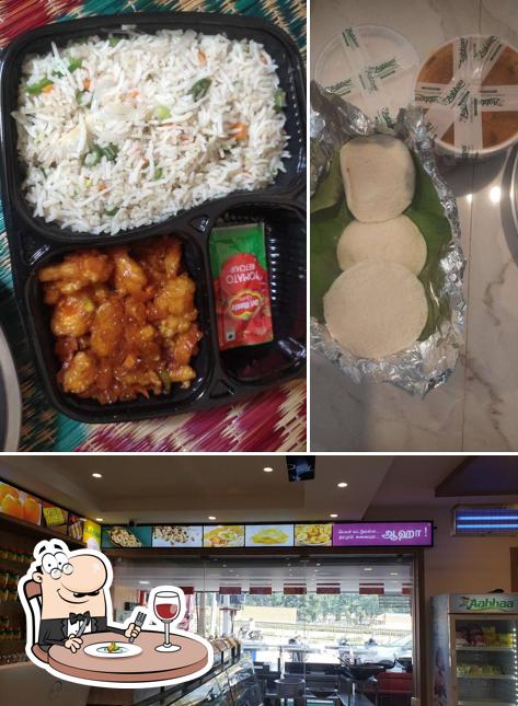 Among different things one can find food and interior at AAHHAA Family Restaurant