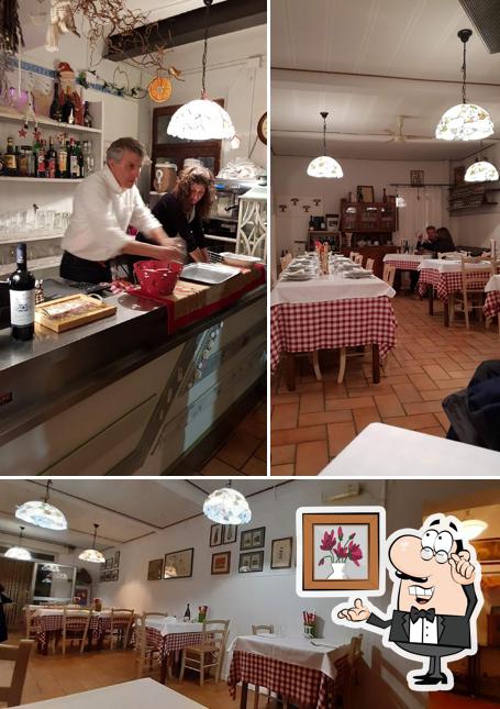 Gli interni di Antica Trattoria Toschi