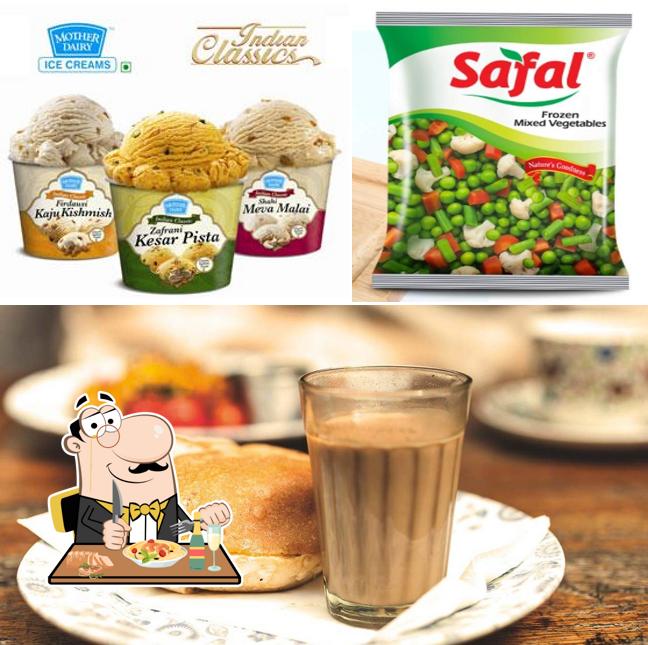 Meals at PARAG MILK DAIRY MOTHER DAIRY,ICE CREAM,FROZEN MATAR PEA MUSHROOM VEG CORN FRIES,REDBULL HELL