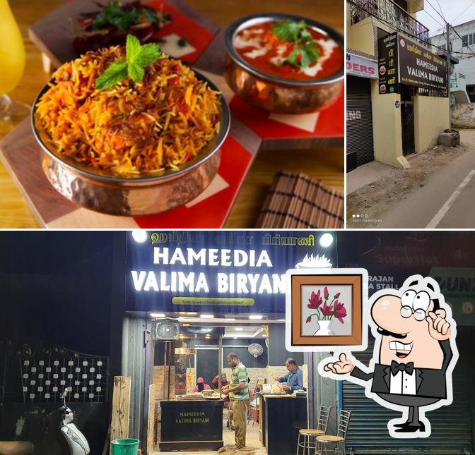 The image of Hameedia valima biryani’s interior and food