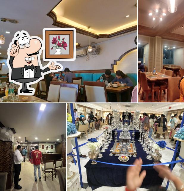 The interior of Hyderabad Biryani Hotel