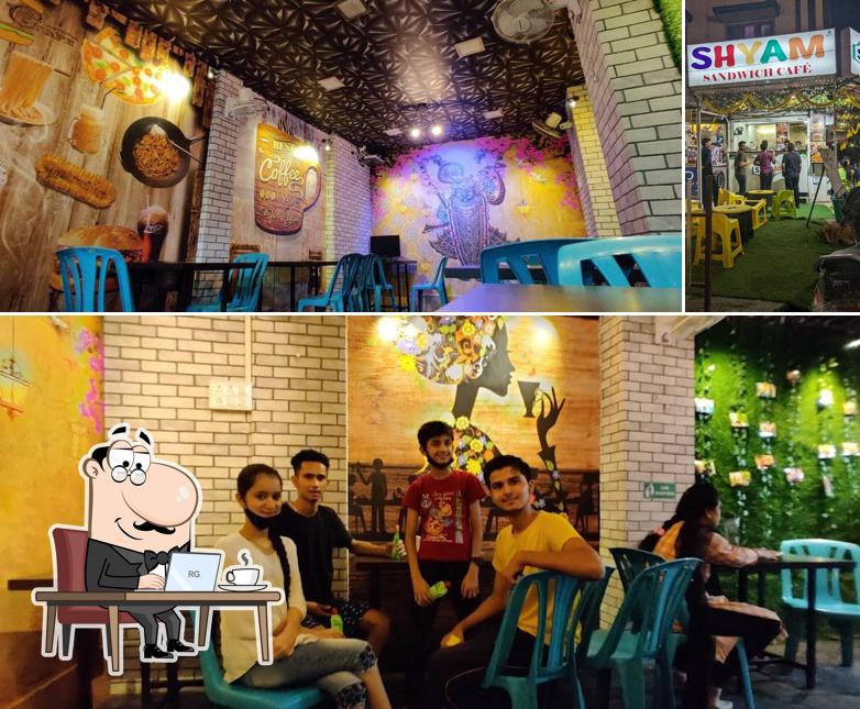 The interior of Shyam Sandwich cafe narendra tiwari marg