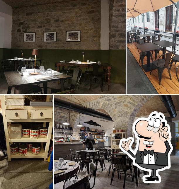 Gli interni di All’Osteria di Casa Pepe