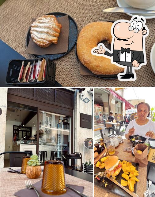 La interni e cibo del ristorante