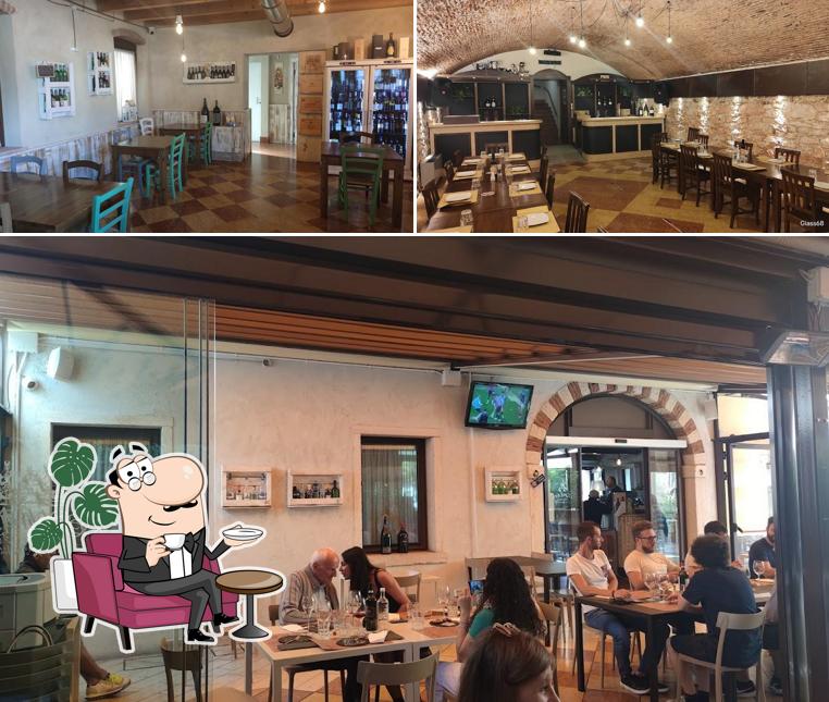 Gli interni di Osteria PerBacco