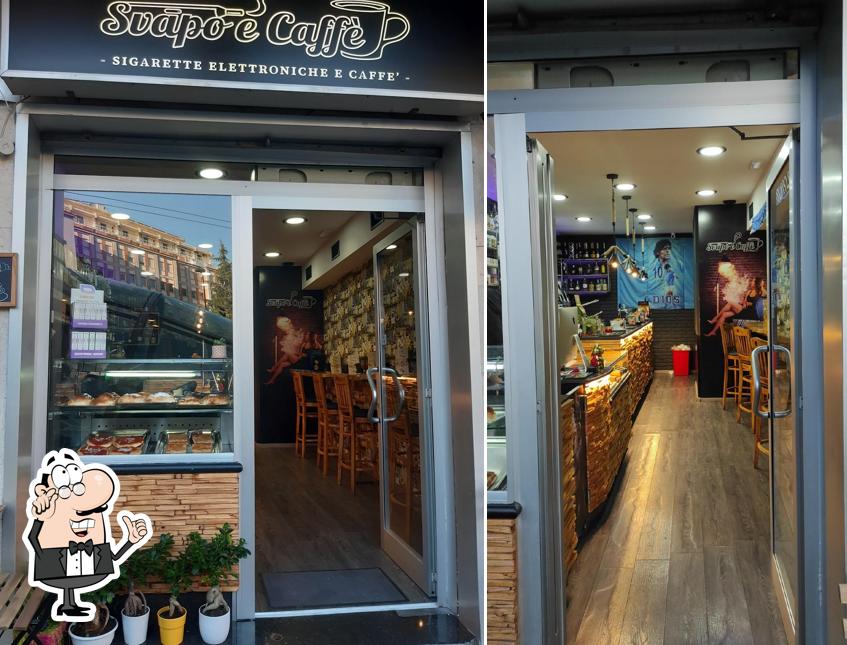 Gli interni di Svapo e Caffè