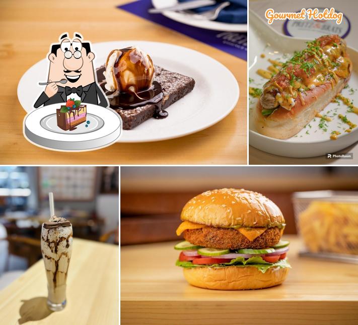 Chocolate cake at Pretz & Brats